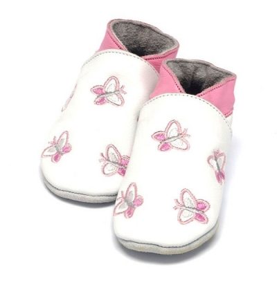 Baby Dutch Babyslofjes roze vlinders